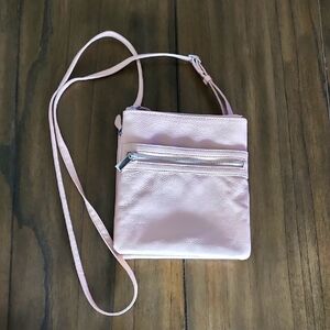 Giani Bernini Peach Leather Crossbody Bag